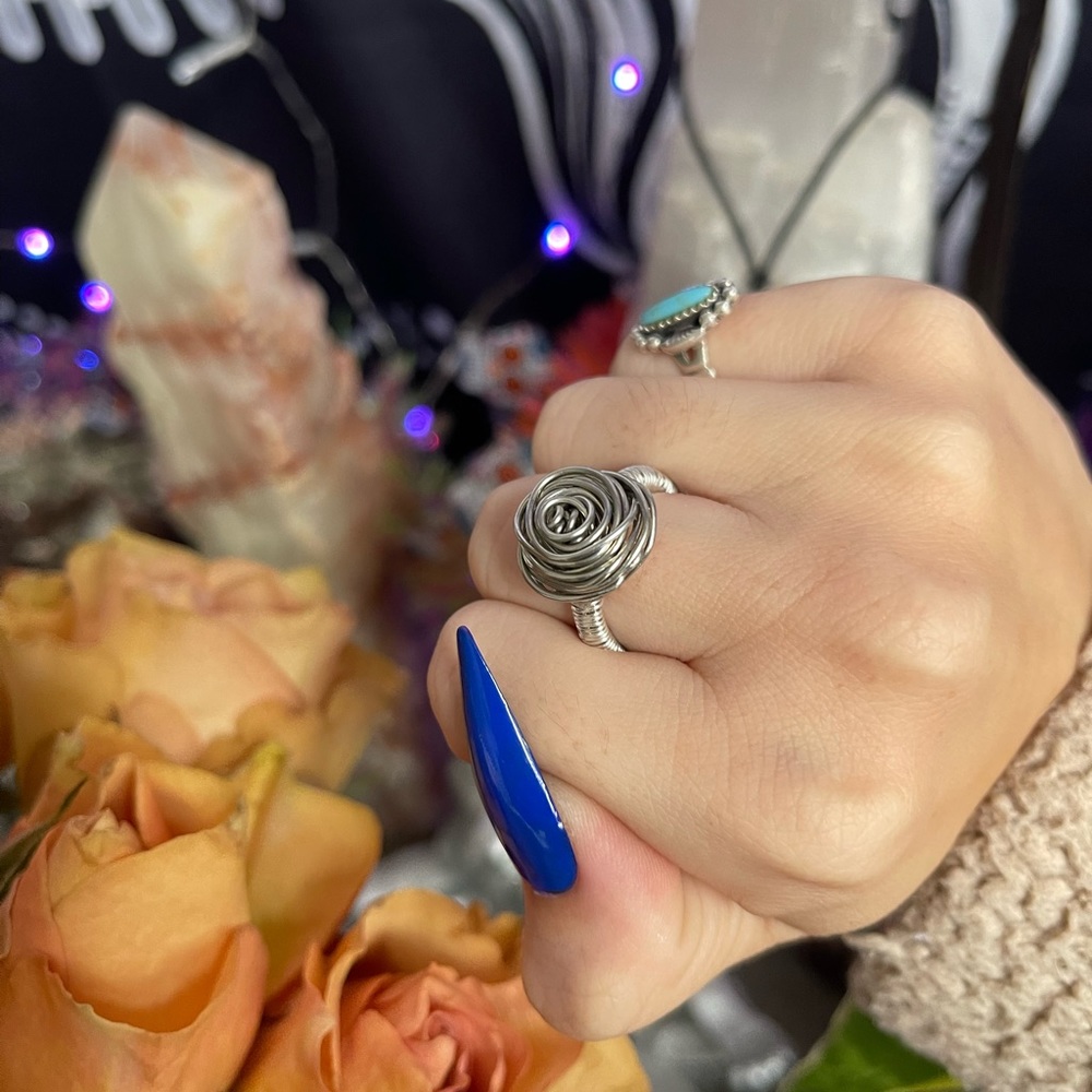 Silver Rose Ring
